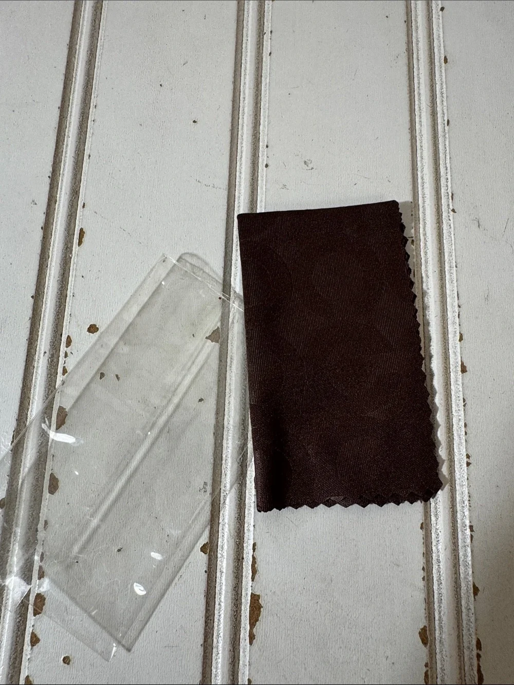 Coach CC Hard Clamshell Eye Glass Case‎ ONLY lens cloth included Brown Tan